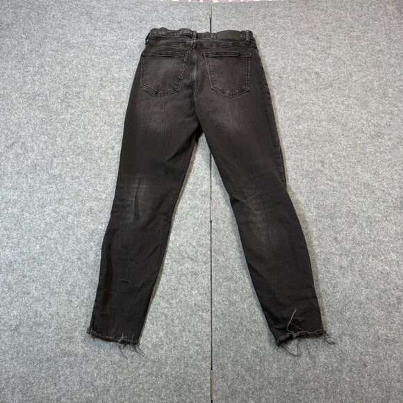 Lucky Brand Ankle Jeans Women's 8 X 29 Gray Denim Stretch Mid Rise Frayed Hem - Picture 2 of 8